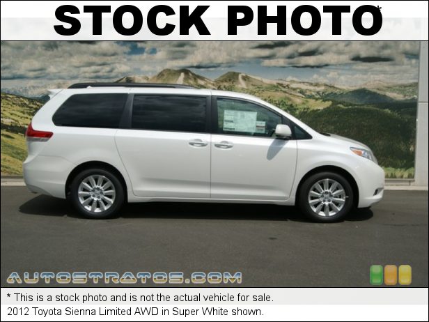 Stock photo for this 2012 Toyota Sienna AWD 3.5 Liter DOHC 24-Valve Dual VVT-i V6 6 Speed ECT-i Automatic