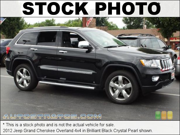 Stock photo for this 2012 Jeep Grand Cherokee Overland 4x4 5.7 Liter HEMI MDS OHV 16-Valve VVT V8 5 Speed Automatic