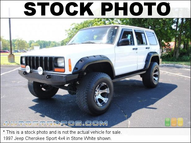 Stock photo for this 1997 Jeep Cherokee 4x4 4.0 Liter OHV 12V Inline 6 Cylinder 4 Speed Automatic Stock photo for this 1997 Jeep Cherokee 4x4 4.0 Liter OHV 12V Inline 6 Cylinder 4 Speed Automatic