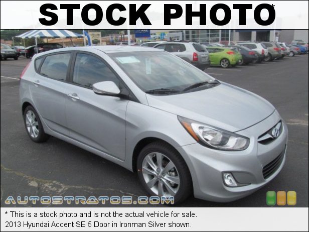 Stock photo for this 2013 Hyundai Accent SE 5 Door 1.6 Liter GDI DOHC 16-Valve D-CVVT 4 Cylinder 6 Speed Shiftronic Automatic
