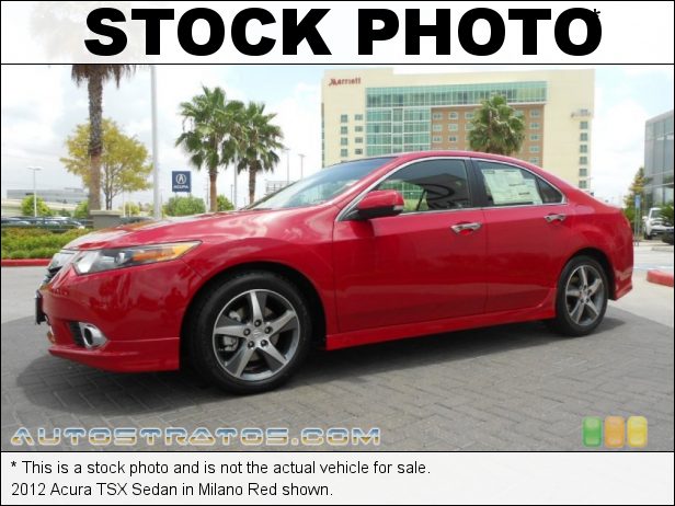 Stock photo for this 2012 Acura TSX Sedan 2.4 Liter DOHC 16-Valve VTEC 4 Cylinder 5 Speed Sequential SportShift Automatic