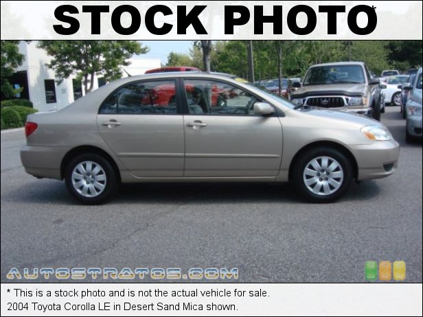 Stock photo for this 2004 Toyota Corolla LE 1.8 Liter DOHC 16-Valve VVT-i 4 Cylinder 4 Speed Automatic