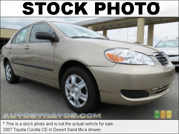 Stock photo for this 2007 Toyota Corolla CE 1.8L DOHC 16V VVT-i 4 Cylinder 5 Speed Manual