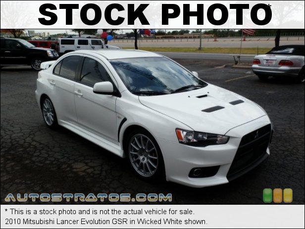 Stock photo for this 2010 Mitsubishi Lancer Evolution  2.0 Liter Turbocharged DOHC 16-Valve MIVEC 4 Cylinder 6 Speed TC-SST Automatic
