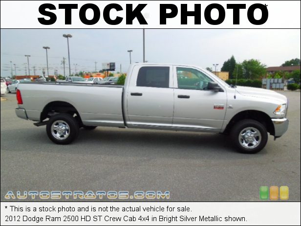 Stock photo for this 2012 Dodge Ram 2500 HD ST Crew Cab 4x4 6.7 Liter OHV 24-Valve Cummins VGT Turbo-Diesel Inline 6 Cylinde 6 Speed Automatic