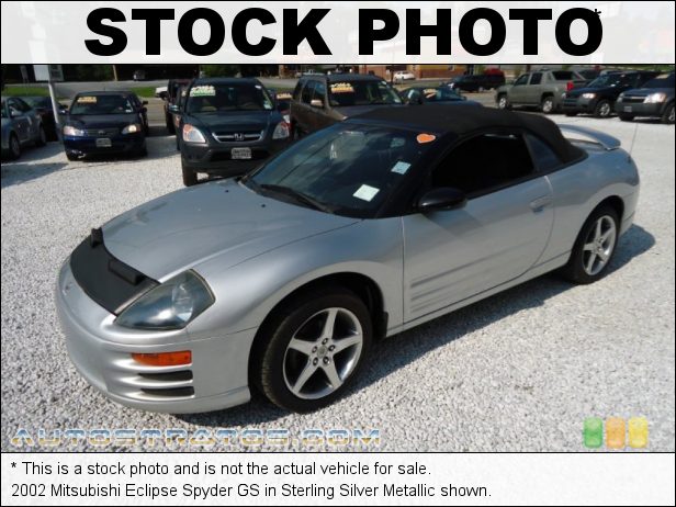Stock photo for this 2002 Mitsubishi Eclipse Spyder GS 2.4 Liter SOHC 16 Valve Inline 4 Cylinder 5 Speed Manual