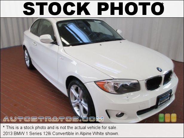Stock photo for this 2013 BMW 1 Series 128i Convertible 3.0 liter DOHC 24-Valve VVT Inline 6 Cylinder 6 Speed Steptronic Automatic