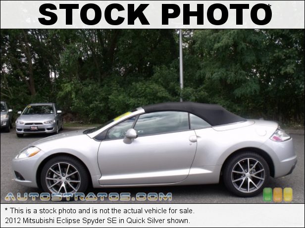 Stock photo for this 2012 Mitsubishi Eclipse Spyder 2.4 Liter SOHC 16-Valve MIVEC 4 Cylinder 4 Speed Sportronic Automatic
