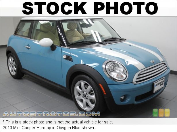 Stock photo for this 2010 Mini Cooper Hardtop 1.6 Liter DOHC 16-Valve VVT 4 Cylinder 6 Speed Steptronic Automatic