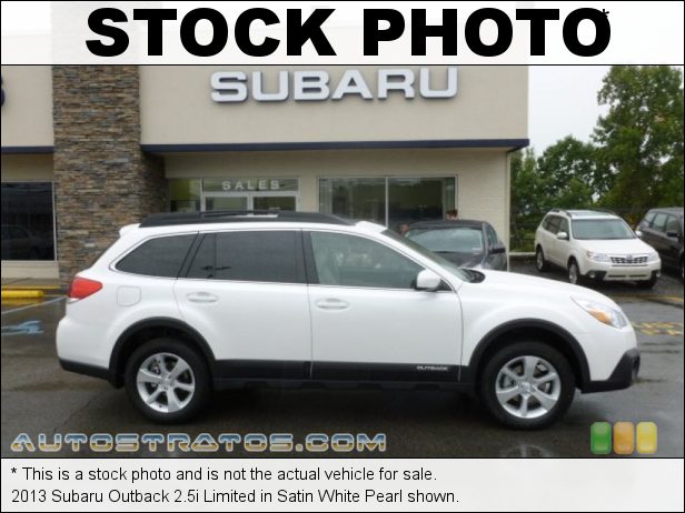 Stock photo for this 2013 Subaru Outback 2.5i Limited 2.5 Liter SOHC 16-Valve VVT Flat 4 Cylinder Lineartronic CVT Automatic