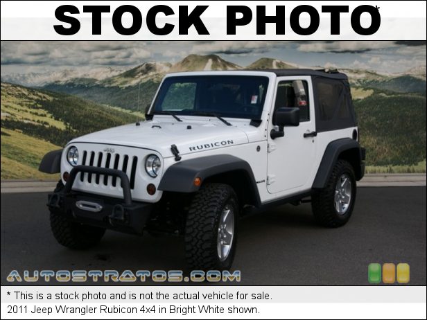 Stock photo for this 2011 Jeep Wrangler Rubicon 4x4 3.8 Liter OHV 12-Valve V6 6 Speed Manual
