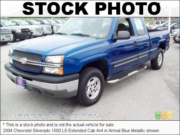 Stock photo for this 2004 Chevrolet Silverado 1500 Extended Cab 4x4 5.3 Liter OHV 16-Valve Vortec V8 4 Speed Automatic