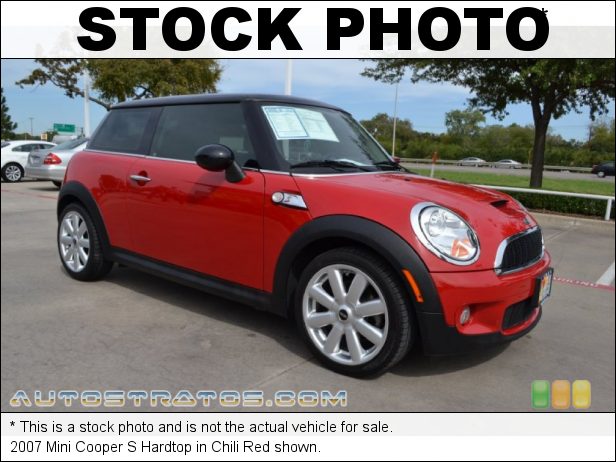 Stock photo for this 2007 Mini Cooper S Hardtop 1.6 Liter Turbocharged DOHC 16V VVT 4 Cylinder 6 Speed Manual