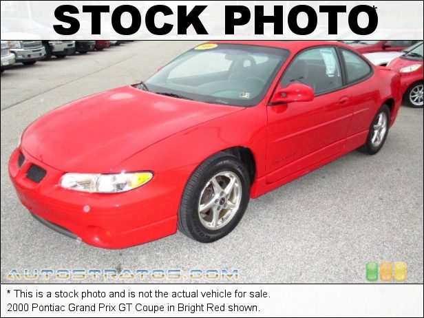 Stock photo for this 2000 Pontiac Grand Prix GT Coupe 3.8 Liter OHV 12-Valve 3800 Series II V6 4 Speed Automatic