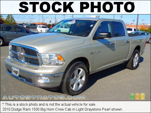 Stock photo for this 2010 Dodge Ram 1500 Crew Cab 5.7 Liter HEMI OHV 16-Valve VVT MDS V8 5 Speed Automatic