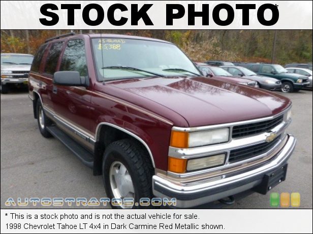Stock photo for this 1998 Chevrolet Tahoe 4x4 5.7 Liter OHV 16-Valve V8 4 Speed Automatic