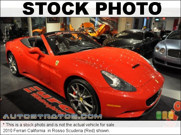 Stock photo for this 2010 Ferrari California  4.3 Liter DPI DOHC 32-Valve VVT V8 7 Speed F1 Dual-Clutch Automatic