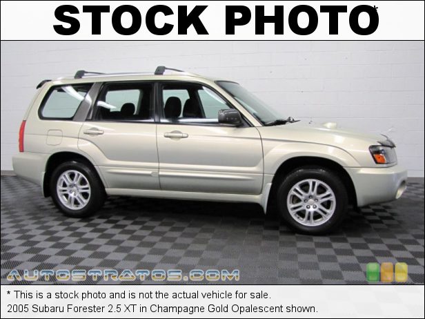Stock photo for this 2005 Subaru Forester 2.5 XT 2.5 Liter Turbocharged DOHC 16-Valve Flat 4 Cylinder 4 Speed Automatic