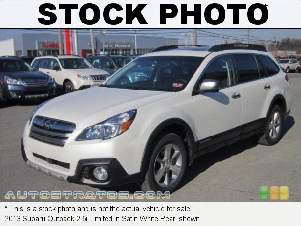 Stock photo for this 2013 Subaru Outback 2.5i Limited 2.5 Liter SOHC 16-Valve VVT Flat 4 Cylinder Lineartronic CVT Automatic