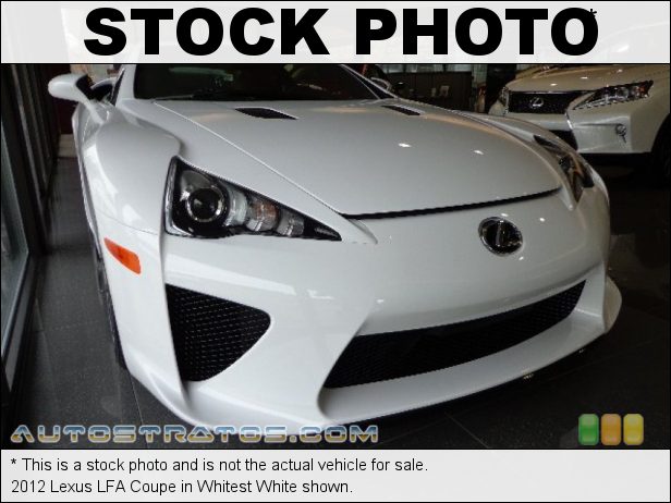 Stock photo for this 2012 Lexus LFA Coupe 4.8 Liter DOHC 40-Valve V10 6 Speed Sequential Automatic