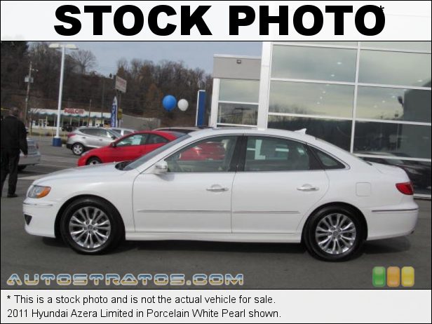 Stock photo for this 2011 Hyundai Azera Limited 3.8 Liter DOHC 24-Valve DCVVT V6 6 Speed Shiftronic Automatic