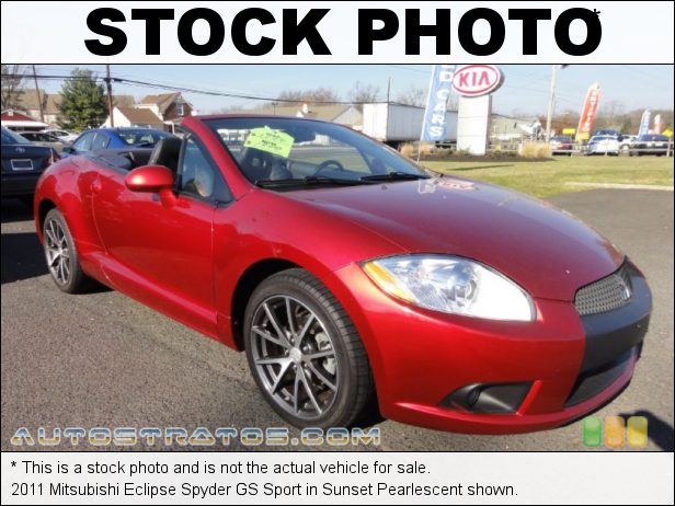 Stock photo for this 2011 Mitsubishi Eclipse Spyder GS Sport 2.4 Liter SOHC 16-Valve MIVEC 4 Cylinder 4 Speed Sportronic Automatic