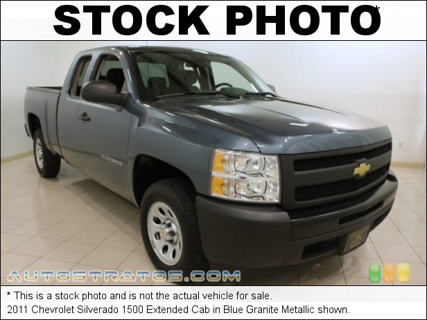 Stock photo for this 2011 Chevrolet Silverado 1500 Extended Cab 4.3 Liter OHV 12-Valve Vortec V6 4 Speed Automatic