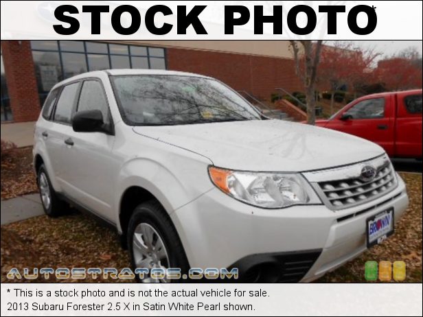 Stock photo for this 2013 Subaru Forester 2.5 X 2.5 Liter DOHC 16-Valve VVT 4 Cylinder 4 Speed Automatic