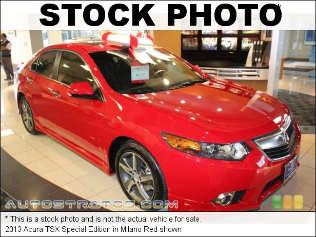 Stock photo for this 2013 Acura TSX Special Edition 2.4 Liter DOHC 16-Valve i-VTEC 4 Cylinder 5 Speed Sequential SportShift Automatic