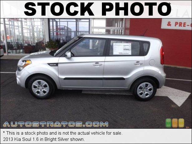 Stock photo for this 2013 Kia Soul 1.6 1.6 Liter DOHC 16-Valve CVVT 4 Cylinder 6 Speed Automatic