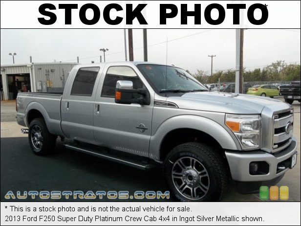 Stock photo for this 2013 Ford F250 Super Duty Platinum Crew Cab 4x4 6.7 Liter OHV 32-Valve B20 Power Stroke Turbo-Diesel V8 TorqShift 6 Speed SelectShift Automatic