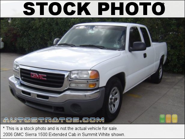 Stock photo for this 2006 GMC Sierra 1500 Extended Cab 4.3 Liter OHV 12V Vortec V6 4 Speed Automatic