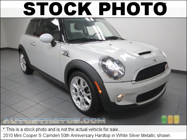 Stock photo for this 2010 Mini Cooper Hardtop 1.6 Liter Turbocharged DOHC 16-Valve VVT 4 Cylinder 6 Speed Manual