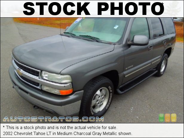 Stock photo for this 2002 Chevrolet Tahoe LT 5.3 Liter Flex Fuel OHV 16-Valve Vortec V8 4 Speed Automatic