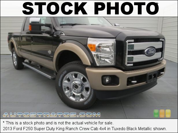 Stock photo for this 2013 Ford F250 Super Duty King Ranch Crew Cab 4x4 6.7 Liter OHV 32-Valve B20 Power Stroke Turbo-Diesel V8 TorqShift 6 Speed SelectShift Automatic