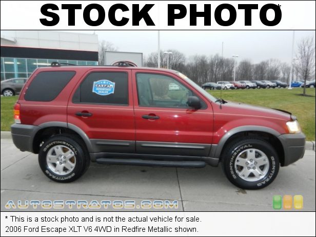 Stock photo for this 2006 Ford Escape XLT V6 4WD 3.0 Liter DOHC 24-Valve Duratec V6 4 Speed Automatic