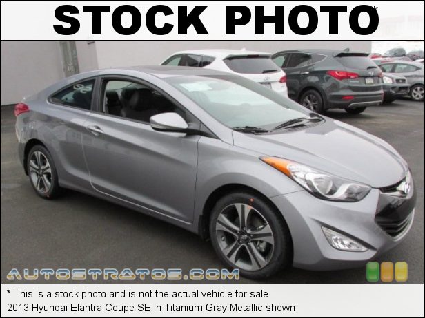 Stock photo for this 2013 Hyundai Elantra Coupe SE 1.8 Liter DOHC 16-Valve D-CVVT 4 Cylinder 6 Speed Shiftronic Automatic