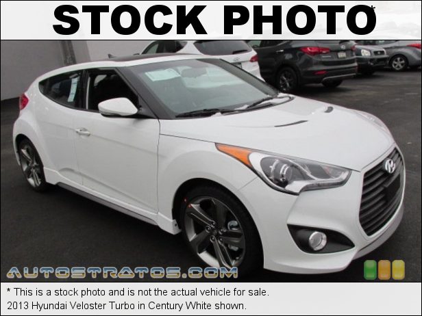 Stock photo for this 2013 Hyundai Veloster Turbo 1.6 Liter Turbocharged DOHC 16-Valve Dual-CVVT 4 Cylinder 6 Speed Shiftronic Automatic