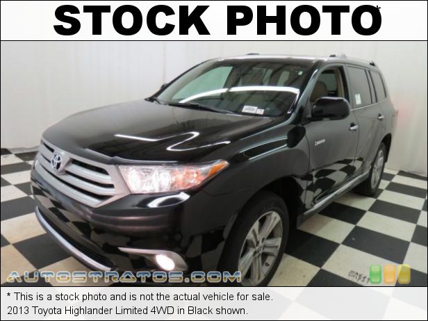 Stock photo for this 2013 Toyota Highlander Limited 4WD 3.5 Liter DOHC 24-Valve Dual VVT-i V6 5 Speed ECT-i Automatic