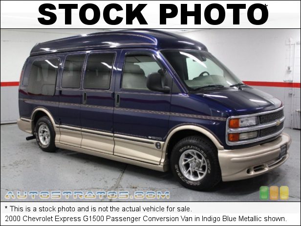 Stock photo for this 2000 Chevrolet Express G1500 Passenger Conversion Van 5.7 Liter OHV 16-Valve V8 4 Speed Automatic