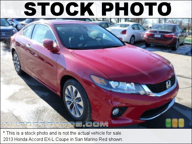 Stock photo for this 2013 Honda Accord EX-L Coupe 2.4 Liter Earth Dreams DI DOHC 16-Valve i-VTEC 4 Cylinder CVT Automatic