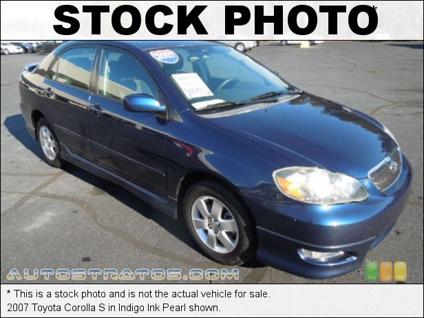 Stock photo for this 2007 Toyota Corolla S 1.8L DOHC 16V VVT-i 4 Cylinder 5 Speed Manual