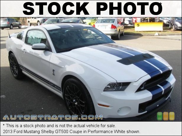 Stock photo for this 2013 Ford Mustang Shelby GT500 Coupe 5.8 Liter Supercharged DOHC 32-Valve Ti-VCT V8 6 Speed Manual