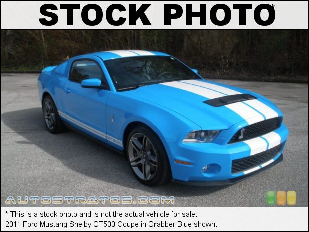 Stock photo for this 2011 Ford Mustang Shelby GT500 Coupe 5.4 Liter SVT Supercharged DOHC 32-Valve V8 6 Speed Manual