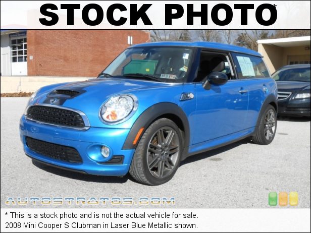 Stock photo for this 2008 Mini Cooper S Clubman 1.6L Turbocharged DOHC 16V VVT 4 Cylinder 6 Speed Manual