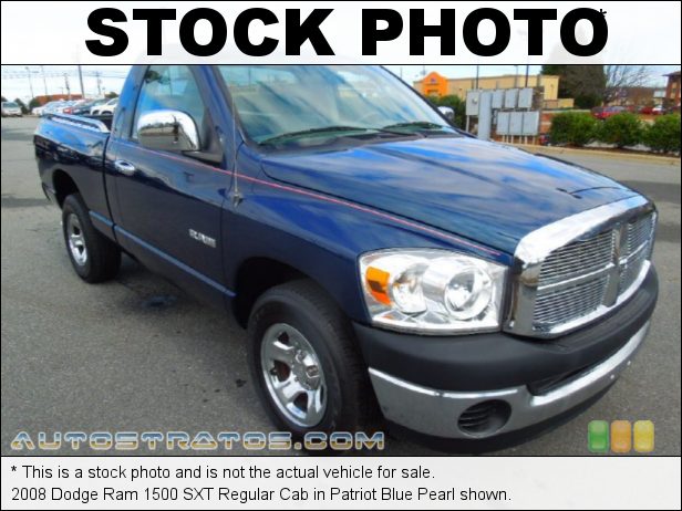 Stock photo for this 2008 Dodge Ram 1500 Regular Cab 3.7 Liter SOHC 12-Valve Magnum V6 5 Speed Automatic