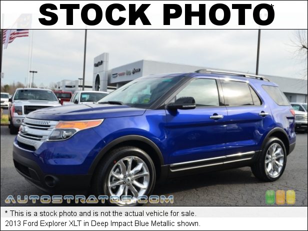 Stock photo for this 2013 Ford Explorer XLT 3.5 Liter DOHC 24-Valve Ti-VCT V6 6 Speed Automatic