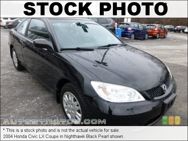 Stock photo for this 2004 Honda Civic LX Coupe 1.7L SOHC 16V VTEC 4 Cylinder 4 Speed Automatic