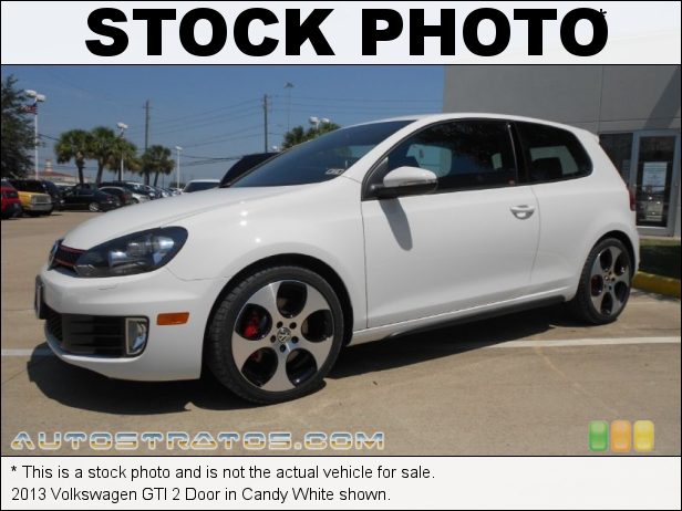 Stock photo for this 2013 Volkswagen GTI 2 Door 2.0 Liter FSI Turbocharged DOHC 16-Valve VVT 4 Cylinder 6 Speed DSG Dual-Clutch Automatic