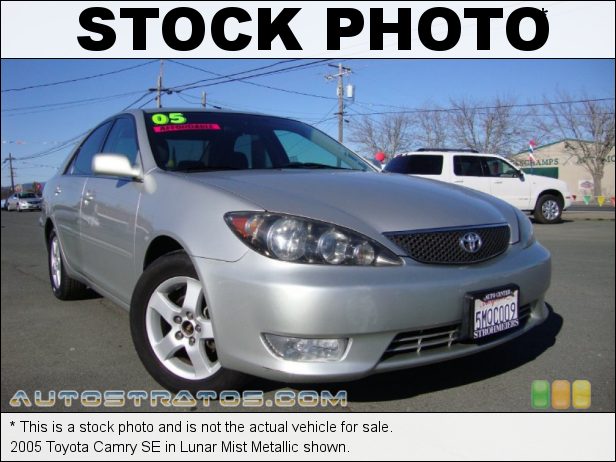 Stock photo for this 2005 Toyota Camry SE 2.4 Liter DOHC 16-Valve VVT-i 4 Cylinder 5 Speed Automatic